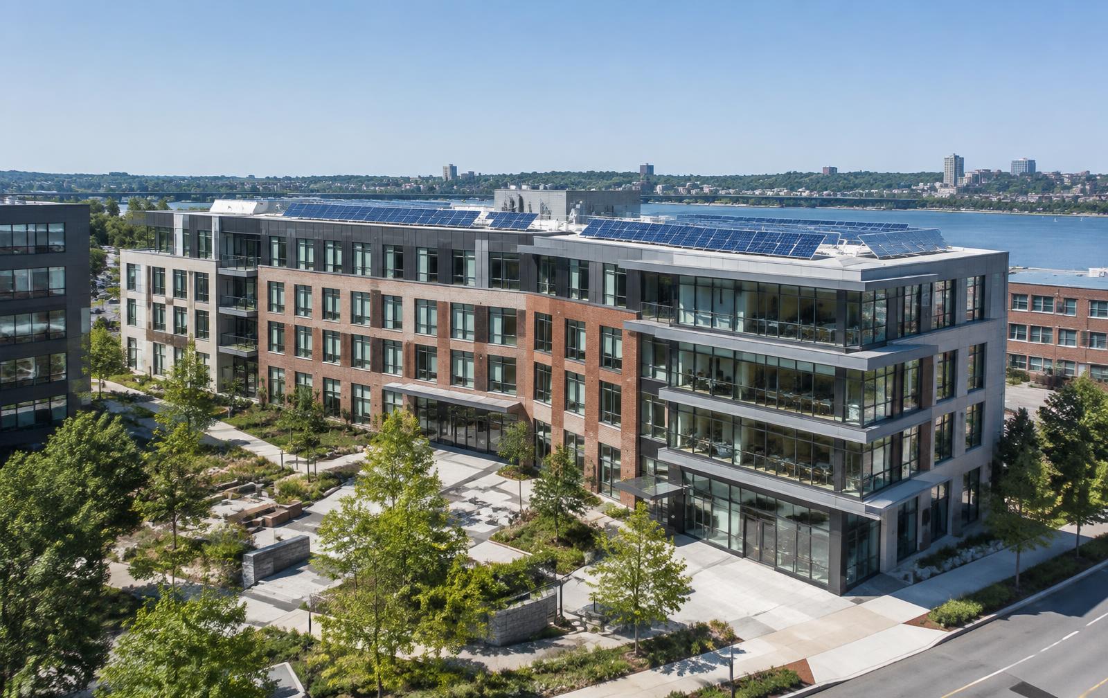 Representative office building with rooftop solar